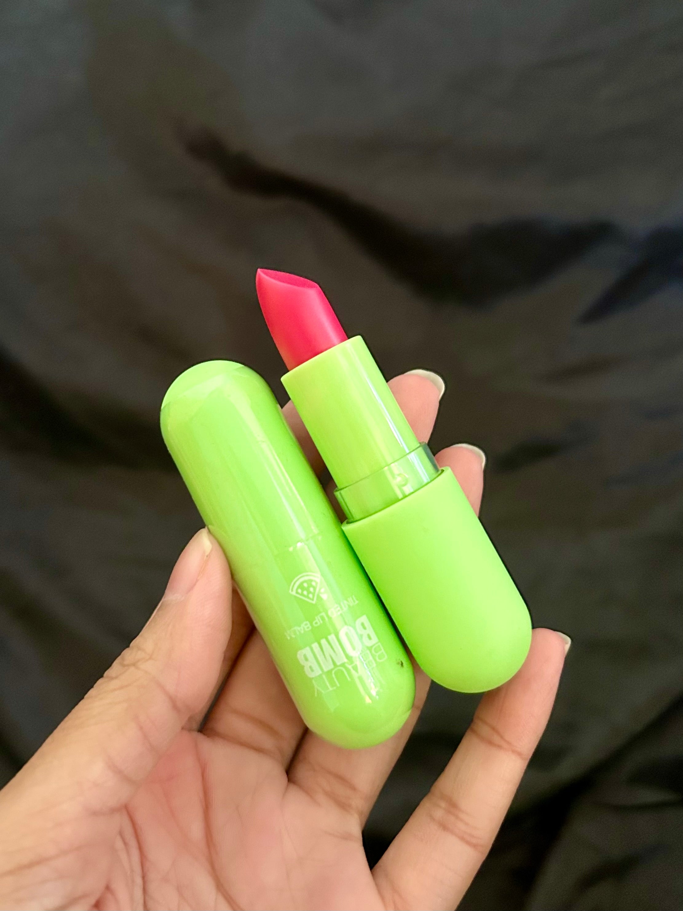 Beauty Bomb tinted lip balm watermelon scented