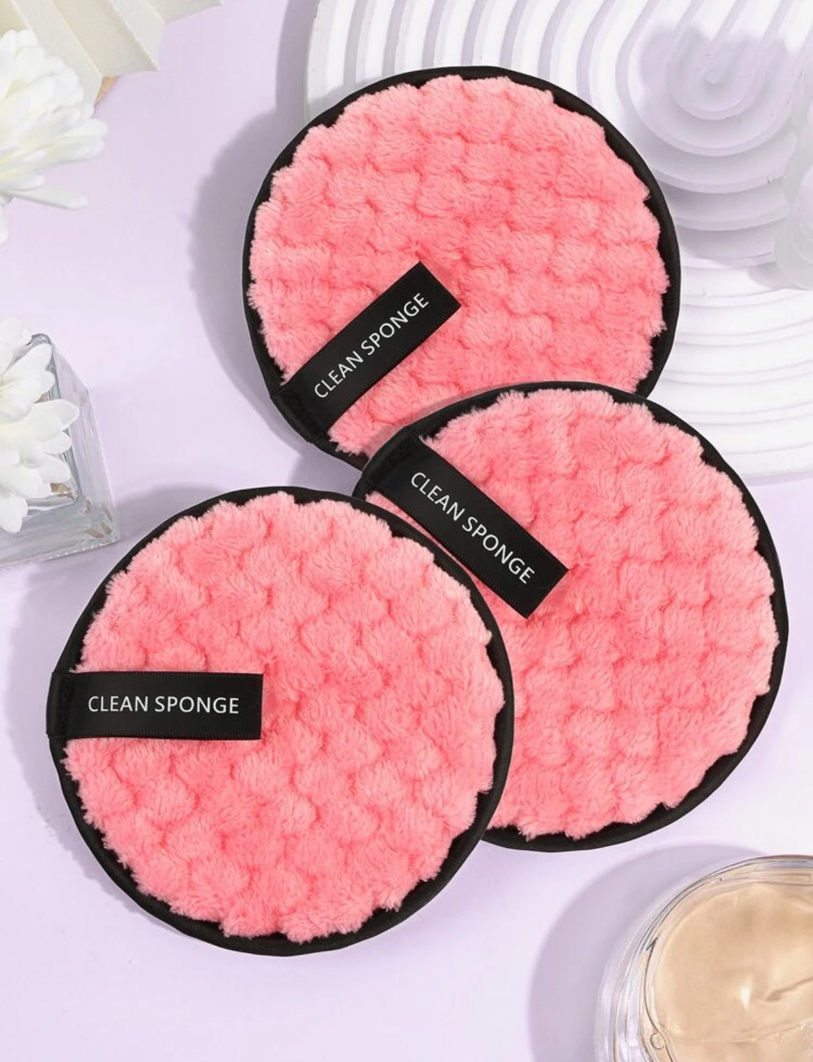 Reusable Microfiber Makeup Remover Sponge Gently Removes Heavy Makeup with Just Water, Ultra-Soft, Eco-Friendly, Non-Toxic For All Skin