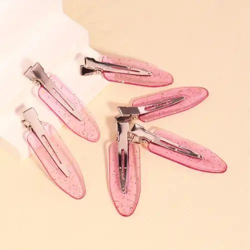 1 Pink Glitter traceless hair pins